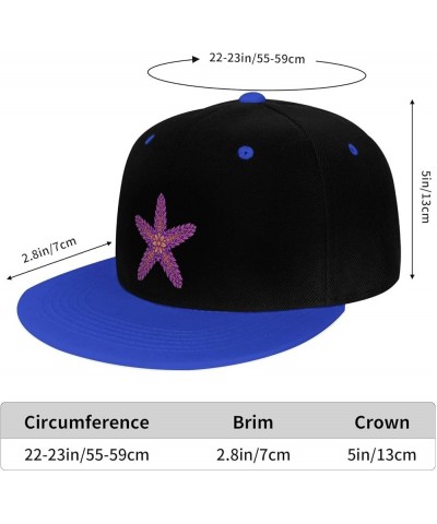 Cute Purple Starfish Snapback Hat for Men Women Baseball Cap Trucker Flat Bill Hats Dad Caps Blue $10.42 Baseball Caps