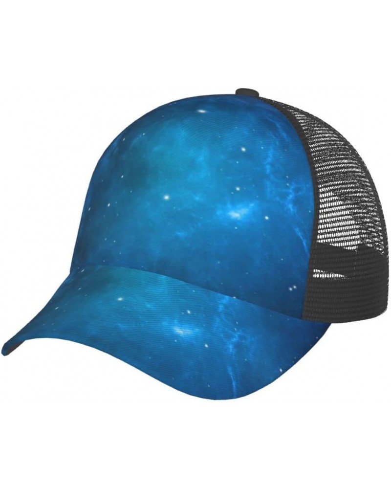 Men's Mesh Back Adjustable Fit Cap Blue-Starry-Sky-Galaxy Women Baseball Cap Trucker Hat Quick Drying Mesh Hat $10.81 Basebal...