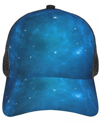 Men's Mesh Back Adjustable Fit Cap Blue-Starry-Sky-Galaxy Women Baseball Cap Trucker Hat Quick Drying Mesh Hat $10.81 Basebal...