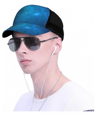 Men's Mesh Back Adjustable Fit Cap Blue-Starry-Sky-Galaxy Women Baseball Cap Trucker Hat Quick Drying Mesh Hat $10.81 Basebal...