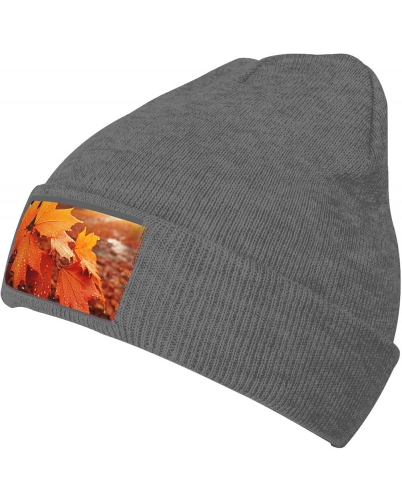 Beanie for Women Men Warm Maple Leaves Winter Hats for Women Thick Knit Beanies for Winter Cuffed Cap Deep Heather $9.61 Skul...