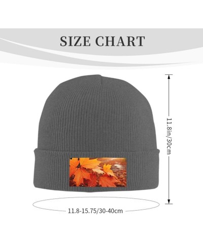 Beanie for Women Men Warm Maple Leaves Winter Hats for Women Thick Knit Beanies for Winter Cuffed Cap Deep Heather $9.61 Skul...