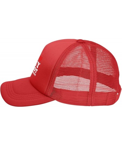 I Love My Hot Boyfriend Baseball Cap Casual Men's Womens Baseball Caps Adjusting Solid Color Mesh Baseball Caps Red $9.94 Bas...