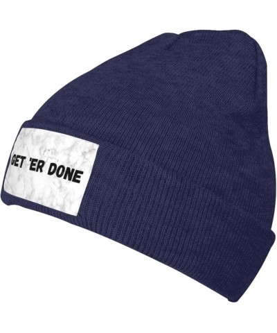 Get Er Done Winter Beanie Hat for Men Women Daily Knit Cap Warm Soft Stylish Skull Caps for Cold Weather Navy Blue $10.86 Sku...