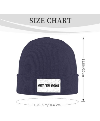 Get Er Done Winter Beanie Hat for Men Women Daily Knit Cap Warm Soft Stylish Skull Caps for Cold Weather Navy Blue $10.86 Sku...