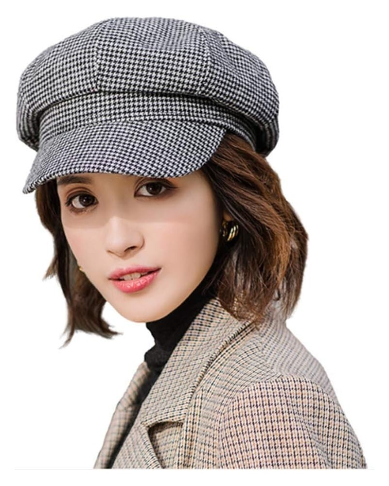 Newsboy Hats for Women French Style Cabbie Beret Paperboy Cap Fall Tweed Girls Beanie Black $27.25 Newsboy Caps