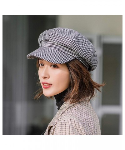 Newsboy Hats for Women French Style Cabbie Beret Paperboy Cap Fall Tweed Girls Beanie Black $27.25 Newsboy Caps