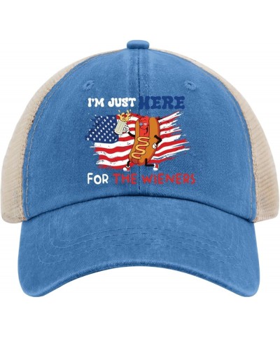 I'm Just Here for The Wieners Baseball Cap Youth Golf Hat Trucker Hats Gifts for Men Running Cap Lake Blue $12.75 Sun Hats