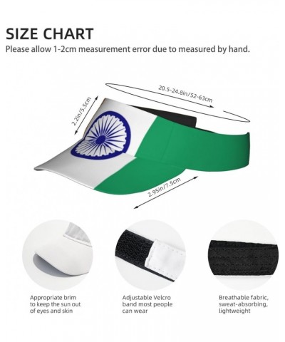 Cute India Flag Visors Hat for Women Mens Indian Flag Sun Visor Hats Sports Outdoor Adjustable Beach Sun Hats Indian Flag-z00...