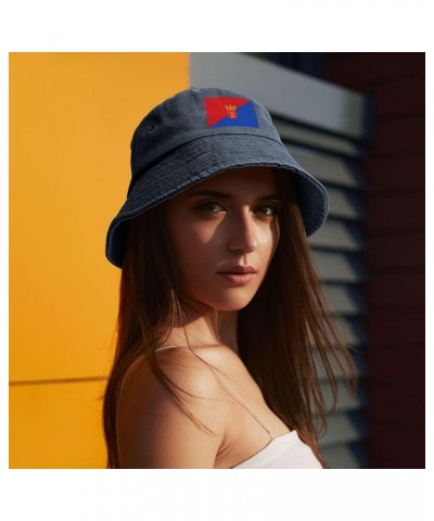 Flag of Lanzarote Bucket Hat for Men Women Outdoor Washed Cotton Sun Hats Travel Beach Hat Navy Blue $10.04 Bucket Hats