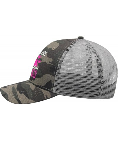 Baseball Cap Just A Girl Loves Dogs Paws Trucker Hats for Teen Graphic Cotton Snapbacks for Gifts Camo $12.68 Baseball Caps