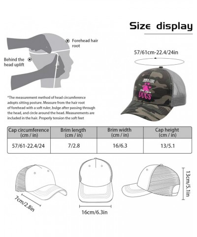 Baseball Cap Just A Girl Loves Dogs Paws Trucker Hats for Teen Graphic Cotton Snapbacks for Gifts Camo $12.68 Baseball Caps