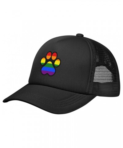 LGBTQ Gay Furry Paw Rainbow Baseball Cap Adjustable Casual Mesh Hats Duck Tongue Hat for Men Women87 $10.10 Baseball Caps