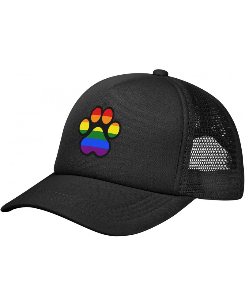 LGBTQ Gay Furry Paw Rainbow Baseball Cap Adjustable Casual Mesh Hats Duck Tongue Hat for Men Women87 $10.10 Baseball Caps