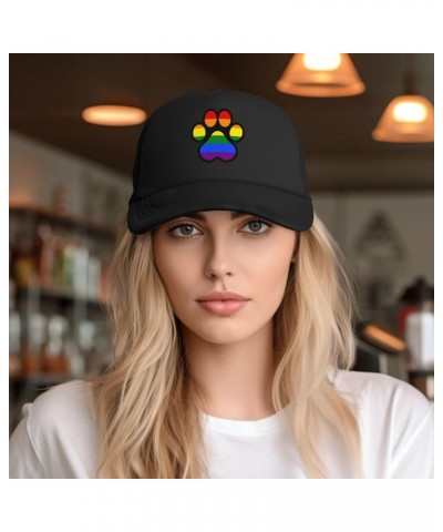 LGBTQ Gay Furry Paw Rainbow Baseball Cap Adjustable Casual Mesh Hats Duck Tongue Hat for Men Women87 $10.10 Baseball Caps