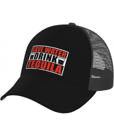 Save Water Drink Tequila Baseball Cap Men's Baseball Hat Women's Mesh Back Hat Trucker Hat Easy Dry Breathable Adjustable Hat...