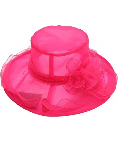 Women's Church Fascinator Bridal Tea Party Wedding Hat Run Like A Girl Hat Hot Pink-a $7.58 Sun Hats