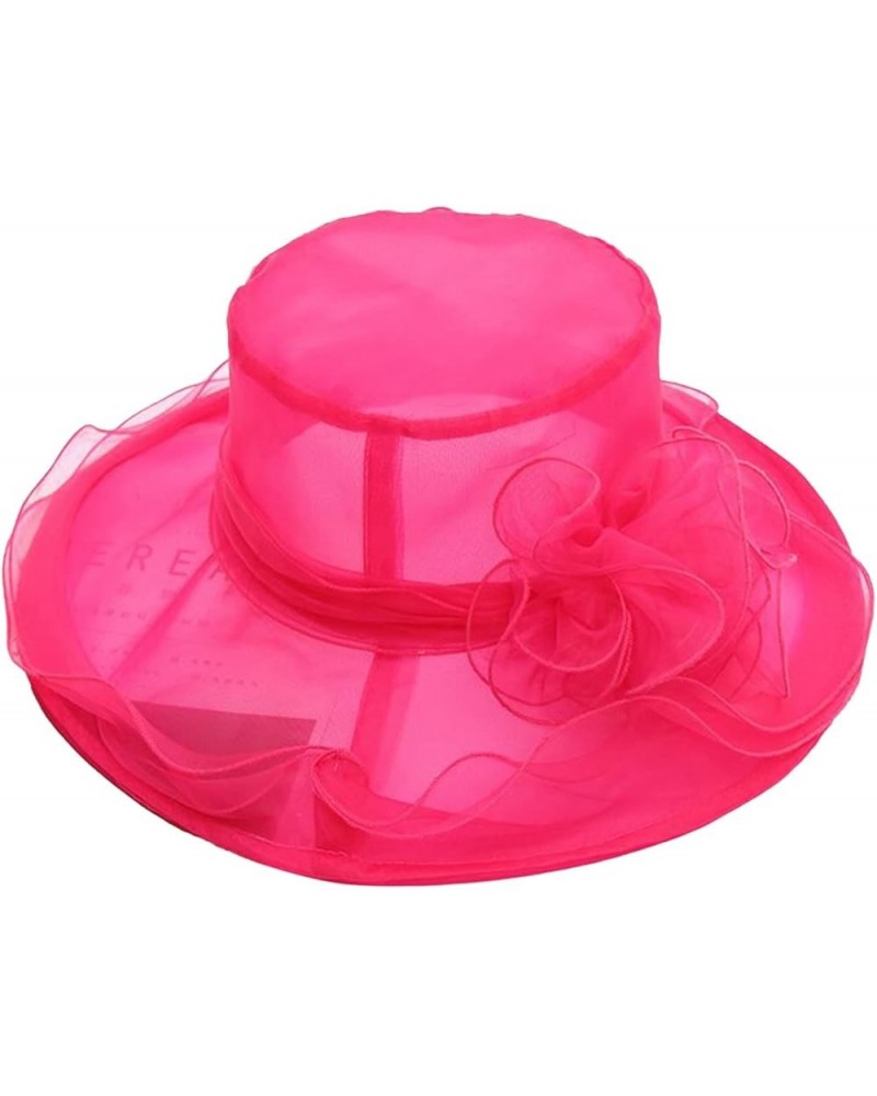 Women's Church Fascinator Bridal Tea Party Wedding Hat Run Like A Girl Hat Hot Pink-a $7.58 Sun Hats