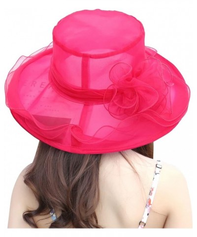 Women's Church Fascinator Bridal Tea Party Wedding Hat Run Like A Girl Hat Hot Pink-a $7.58 Sun Hats