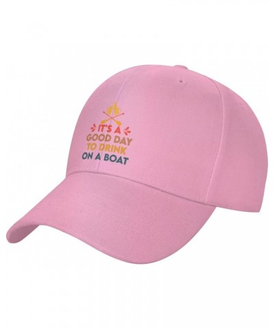 Its A Good Day to Drink On A Boat Funny Boating Baseball Hats for Men Adjustable Dad Hat Gift for Men/Women,Pink $9.64 Baseba...