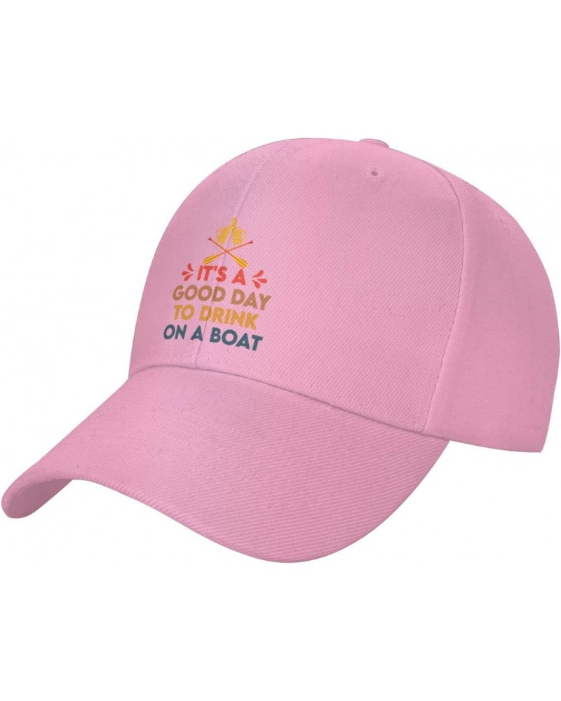 Its A Good Day to Drink On A Boat Funny Boating Baseball Hats for Men Adjustable Dad Hat Gift for Men/Women,Pink $9.64 Baseba...