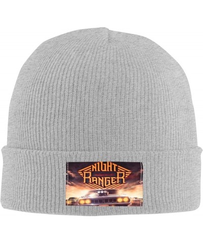 Night Band Ranger Knit Hat Super Warm Knit Cap Fashion Plain Cuffed Cap Black Gray $12.47 Skullies & Beanies