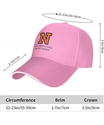 Ohio Northern University Logo Unisex Classic Hat Adjustable Fashion Casquette for Men Women Pink $10.94 Baseball Caps