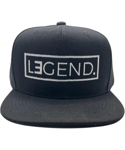 Legend & Legacy Matching Black Flatbill and Traditional Baseball Hats with Adjustable Snapback Legend - Adult Flatbill (Black...