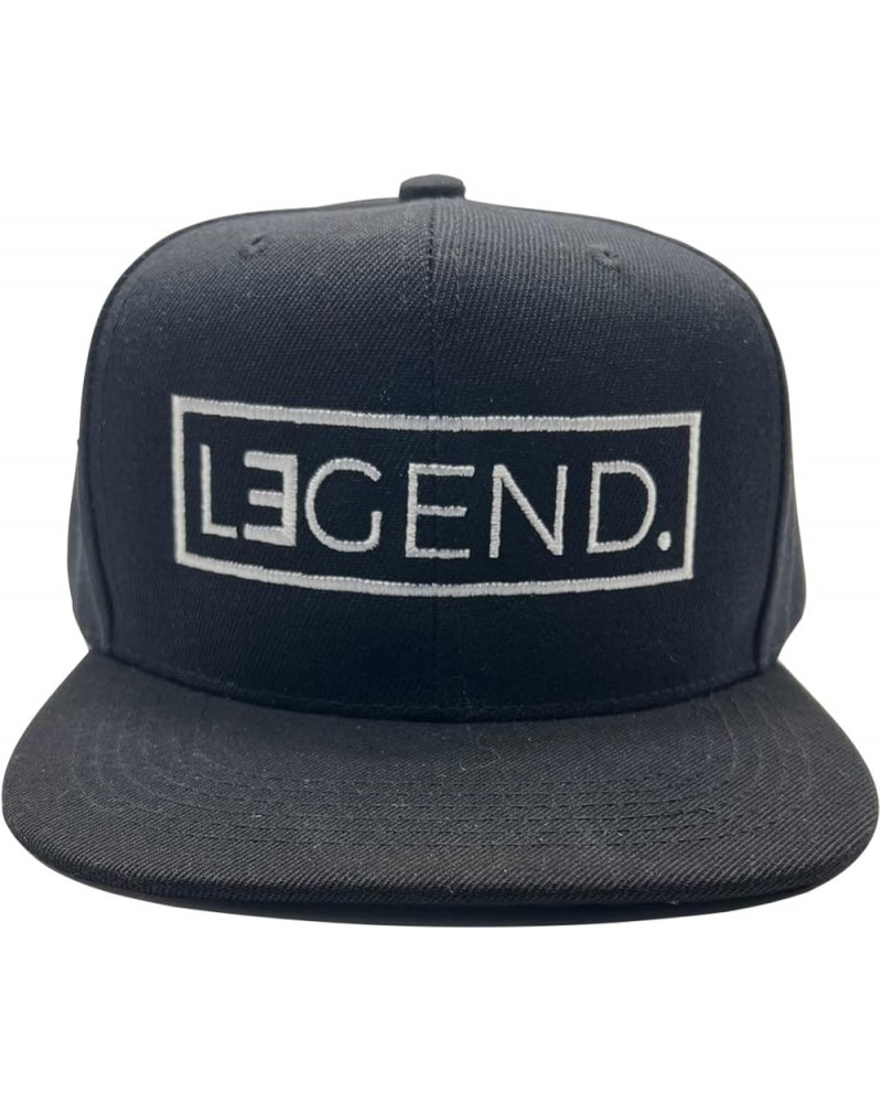 Legend & Legacy Matching Black Flatbill and Traditional Baseball Hats with Adjustable Snapback Legend - Adult Flatbill (Black...