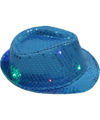 Glitter Sequin Cowboy Hat Retro Disco Funky Bucket Solid Color Fedora Hat Sunshade for Street Shooting Silver $19.71 Fedoras