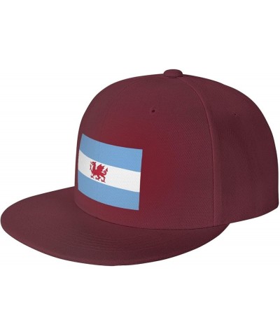 Flag of The Welsh Colony in Patagonia Baseball Cap for Men Women Snapback Hat Trucker Flat Bill Caps Sun Hat Dark Red $10.73 ...