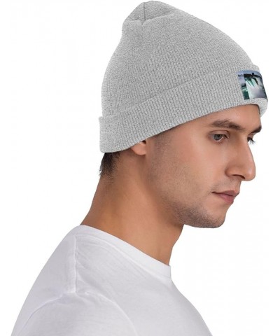 Niagara Fall Print Unisex Knitted Hat for Adults Beanie Hat Original Cap Travel, Daily Wear,Ski Cap Gray $12.26 Skullies & Be...