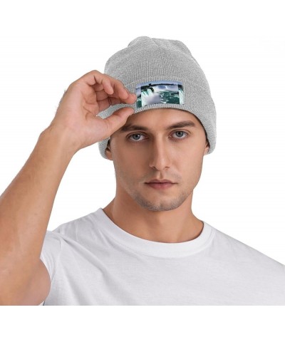 Niagara Fall Print Unisex Knitted Hat for Adults Beanie Hat Original Cap Travel, Daily Wear,Ski Cap Gray $12.26 Skullies & Be...