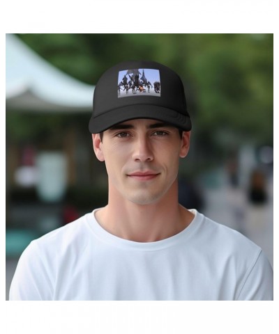 Game Mass Baseball Cap Effect 3D Printing Hip Hop for Men Women Adjustable Baseball Cap Black Black $13.94 Baseball Caps