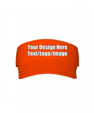 Custom Visor Hat Empty Top Baseball Caps Personalized Text Beach Cap, 40 Colors Orangered $9.34 Visors