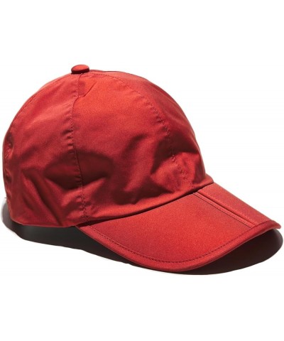 Men's Salle Waterproof Foldable Peak Cap Orange $18.15 Baseball Caps