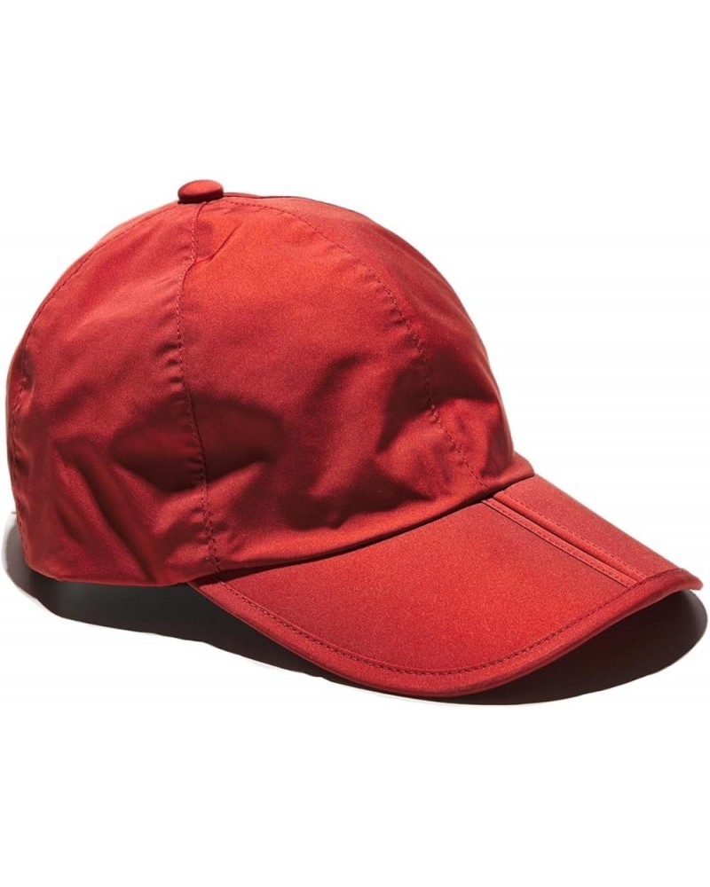 Men's Salle Waterproof Foldable Peak Cap Orange $18.15 Baseball Caps