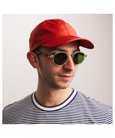 Men's Salle Waterproof Foldable Peak Cap Orange $18.15 Baseball Caps