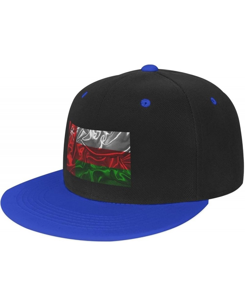 Silk Style Flag of Oman Baseball Cap for Men Women Snapback Hat Adjustable Flat Bill Hats Blue $13.10 Baseball Caps