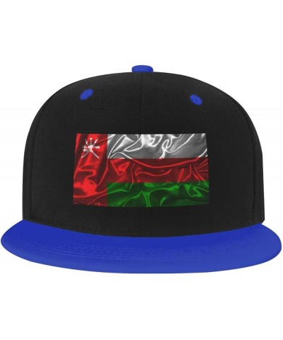 Silk Style Flag of Oman Baseball Cap for Men Women Snapback Hat Adjustable Flat Bill Hats Blue $13.10 Baseball Caps