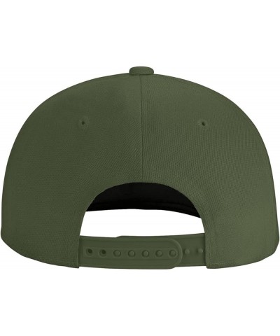 Custom Hats Your Design Here Add Your Name Text Logo Customized Made Flat Hats Moss Green $8.19 Baseball Caps