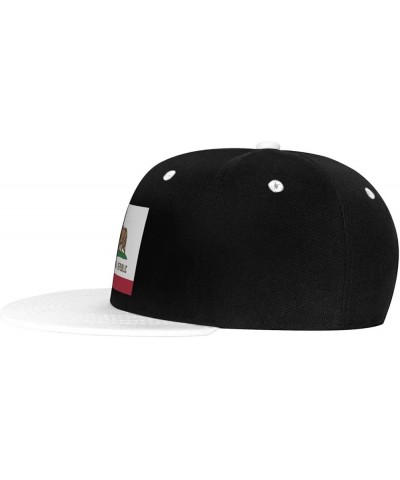 Flag of California Snapback Hat for Men Women Baseball Cap Trucker Flat Bill Hats Dad Caps White $10.67 Baseball Caps