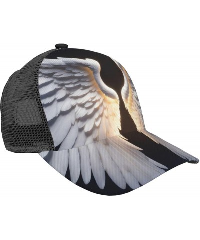 Abstract Geometric Pattern Print Mesh Womens Baseball Cap Hat Dad Hat Adjustable Hip Hop Hat Trucker Hat Angel Wing $12.08 Ba...