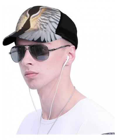 Abstract Geometric Pattern Print Mesh Womens Baseball Cap Hat Dad Hat Adjustable Hip Hop Hat Trucker Hat Angel Wing $12.08 Ba...