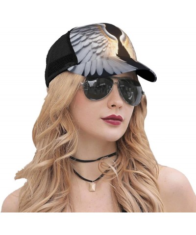 Abstract Geometric Pattern Print Mesh Womens Baseball Cap Hat Dad Hat Adjustable Hip Hop Hat Trucker Hat Angel Wing $12.08 Ba...