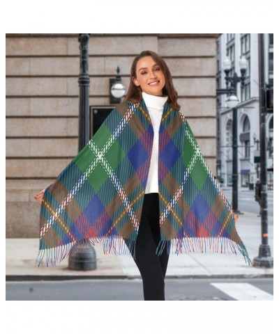 Colorful Plaid Women's Fashion Scarf Shawl, Autumn and Winter Soft and Warm Imitation Cashmere Shawl Scarf Style18 $13.51 Sca...