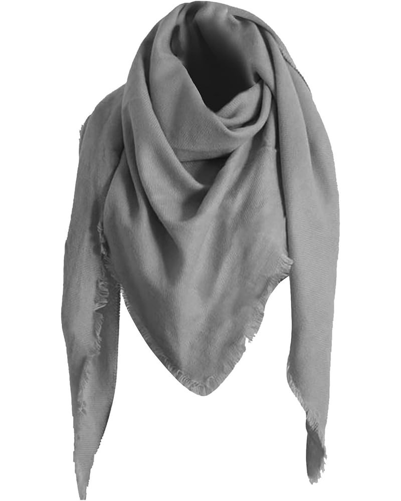 Womens Fashion Solid Winter Warm Wool Shawls Oversized Scarves Scarf Tassel Big Long Knit Scarf Shawl Christmas Gifts Gray $8...