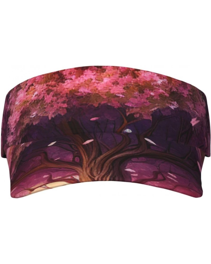 Colorful Heart Tree Sports Sun Visor Hat Empty Top Sun Hats Unisex Sun Caps Adjustable Visor Cap for Baseball Golf $10.04 Visors