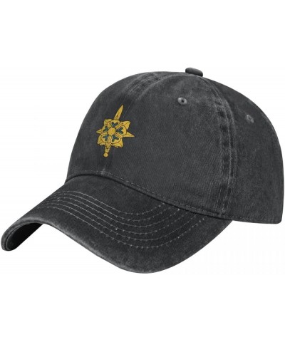 Military Intelligence Corps Insignia Flag Baseball Caps Denim Hats Fisherman's hat Knitted hat Black $13.79 Baseball Caps