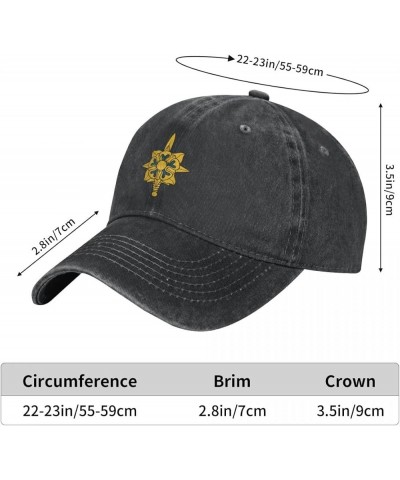 Military Intelligence Corps Insignia Flag Baseball Caps Denim Hats Fisherman's hat Knitted hat Black $13.79 Baseball Caps